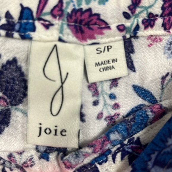 Joie Womens Stretch Waist Pants & Top SP Navy Maroon Floral 100% Viscose Lounge - Picture 3 of 16